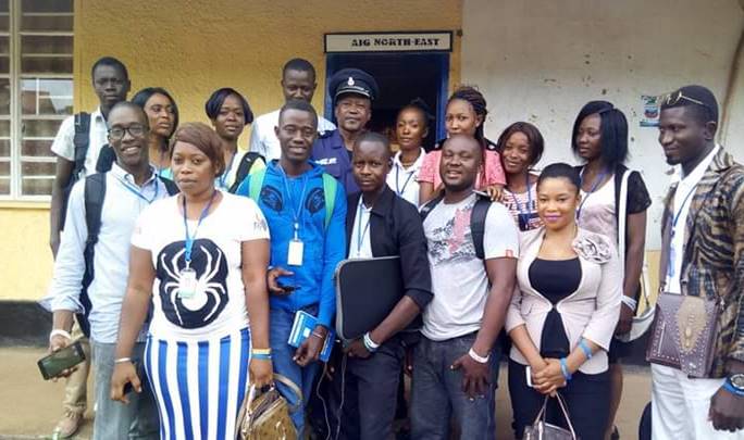 Youth group participating in the Show Corruption a Red Card awareness activity